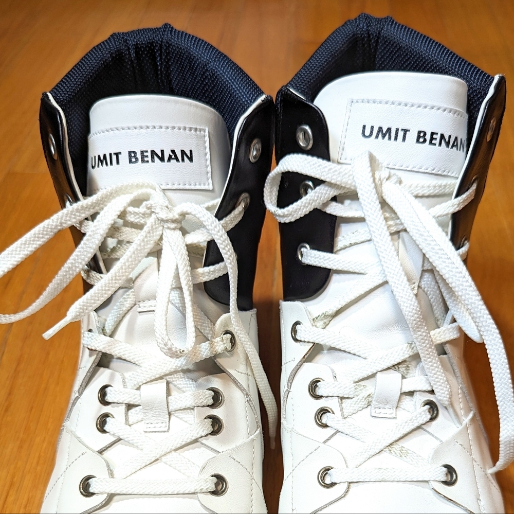 Umit Benan High Top Blue White Sneakers Men's Shoes Rick Owens Italy 44 11 - Picture 3 of 11